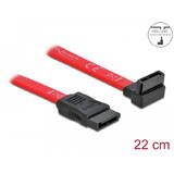 Cablu DELOCK SATA unghi în sus-drept 3 Gb/s 22 cm, roșu