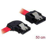 Cablu DELOCK SATA unghi în stânga-drept 3 Gb/s 50 cm, roșu