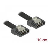 Cablu DELOCK SATA 6 Gb/s 10 cm, negru FLEXI
