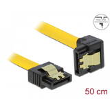 Cablu DELOCK SATA unghi în jos-drept 3 Gb/s 50 cm, galben