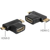 Adaptor DELOCK HDMI-A female > HDMI-C + HDMI-D male