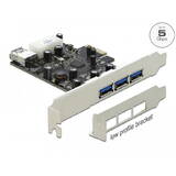 Adaptor DELOCK  Placă PCI Express > 3 x extern + 1 x intern USB 3.0 Tip-A mamă