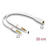 Headset Adapter 1 x 3.5 mm 4 pin Stereo jack female > 2 x 3.5 mm 3 pin Stereo jack male (iPhone)