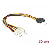 DELOCK Cable Y- Power SATA male 15 pin > 4 pin Molex female + 4 pin floppy