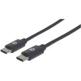 Cablu MANHATTAN USB 2.0 Typ C-2m Negru