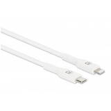 Cablu MANHATTAN USB-C la Lightning 1m Alb