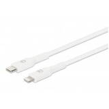 Cablu MANHATTAN USB-C la Lightning 0,5m Alb