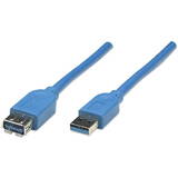 Cablu MANHATTAN USB A -> A  2.00m Albastru