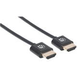 Cablu MANHATTAN HDMI ultra subtire cu Ethernet 1.8 m. Negru