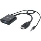 Adaptor MANHATTAN HDMI -> VGA St/Bu cu Audio