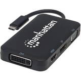 Adaptor MANHATTAN USB 3.1 4-way HDMI/DisplayPort/VGA/DVI