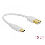 DELOCK Cablu de încărcare USB de Tip-A la USB Type-C 15 cm