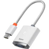 Adaptor Baseus Lite HDMI la adaptorul VGA alb ( WKQX010002 )