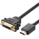 DVI 24 + 5 pini ( female ) - HDMI ( mascul ) 22 cm negru ( 20136 )