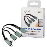 Hub USB Logilink 3-Port,2xUSB2.0AF + 1xUSB3.0AF