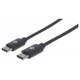 Cablu MANHATTAN USB 2.0 Typ C- C/C 0,5m Negru