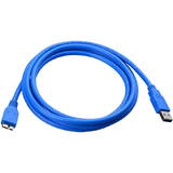 USB3.0  Stecker Typ A Micro B, 2m blau