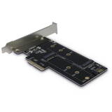Adaptor Inter-Tech PCIe  Karte KT015 PCIex4->M.2 + SATA->M.2