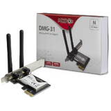Adaptor Wireless Inter-Tech Wi-Fi 4 PCIe DMG-31 2T2R Antenne 300Mbps