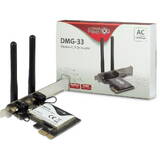 Adaptor Wireless Inter-Tech Wi-Fi 5 PCIe DMG-33 3dBi Antenne 1300Mbps