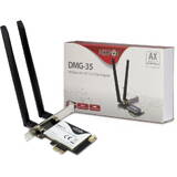 Adaptor Wireless Inter-Tech Wi-Fi 6 + BT5.0 PCIe DMG-35 Antenne 3000Mb