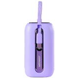 10000mAh Colorful Series 22,5W cu 2 cabluri USB-C și Lightning încorporate violet (JR-L012)