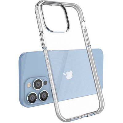ForIT iPhone 14 Pro Max husa din silicon cu rama albastru deschis