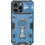 Husa Nillkin CamShield Armor Pro Husa iPhone 14 Pro Max Armor cu capac pentru camera Stand inel albastru