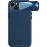 Husa Nillkin CamShield Leather S Husa iPhone 14 cu capac pentru camera albastru