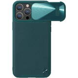 Nillkin Husa CamShield Leather S Husa iPhone 14 Pro Max cu husa pentru camera verde
