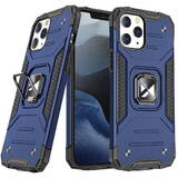 Husa Ring Armor pentru iPhone 14 Pro cu functie de suport si suport pentru inel in albastru