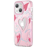 Kingxbar Husa  Heart Star Series pentru iPhone 14 Plus inima roz