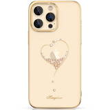Kingxbar Husa Wish Series pentru iPhone 14 decorata cu cristale aurii
