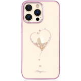 Husa Wish Series pentru iPhone 14 decorata cu cristale roz