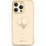 Husa Wish Series pentru iPhone 14 Plus decorata cu cristale aurii