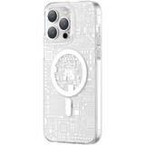 Husa magnetica PQY Geek Series pentru iPhone 14 MagSafe argintie