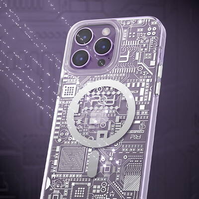Kingxbar Husa magnetica  PQY Geek Series pentru iPhone 14 Pro MagSafe argintie