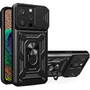 ForIT Husa Hybrid Armor Camshield pentru iPhone 14 Pro Max cu capac pentru camera neagra