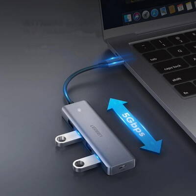 Hub USB UGREEN 4x USB 3.2 Gen 1 cu port de alimentare USB-C (CM219 70336)