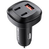 incarcator auto Acefast 66W 2x USB Type C / USB, PPS, Power Delivery, Quick Charge 4.0, AFC, FCP, SCP negru (B3 negru)