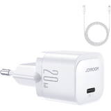 Încărcător Joyroom USB C 20W PD cu cablu USB C - Lightning JR-TCF02 | alb