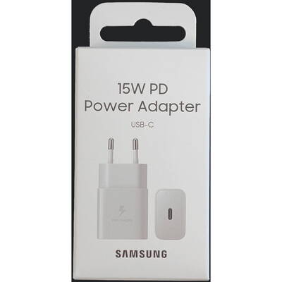 incarcator Samsung USB tip C 15W PD AFC alb (EP-T1510NWEGEU)