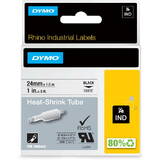 Banda etichete Dymo Rhino termo 24mmx1.5m Negru->Alb