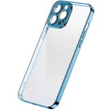 Husa Chery Mirror pentru iPhone 13, albastru cadru metalic (JR-BP907 albastru regal)