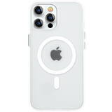Kingxbar Husa magnetica PQY Elegant Series pentru iPhone 13 Pro Max  alba (compatibila MagSafe)