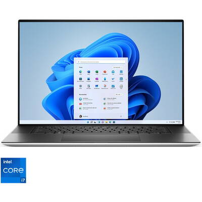 Ultrabook Dell 17'' XPS 17 9730, UHD+ InfinityEdge Touch, Procesor Intel Core i7-13700H (24M Cache, up to 5.00 GHz), 16GB DDR5, 512GB SSD, GeForce RTX 4060 8GB, Win 11 Pro, Platinum Silver