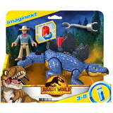Figurina MATTEL Imaginext Jurassic World Stegosaurus, Dr Grant