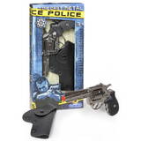 Metal police revolver with holster Gonher