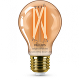 Bec LED inteligent vintage (decorativ) Filament Bulb Amber A60, Wi-Fi, Bluetooth, E27, 7W (50W), 640 lm, lumina alba (2000-5000K)