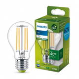 Philips Bec LED Classic A60, Ultra Efficient Light, E27, 2.3W (40W), 485 lm, lumina calda (3000K)